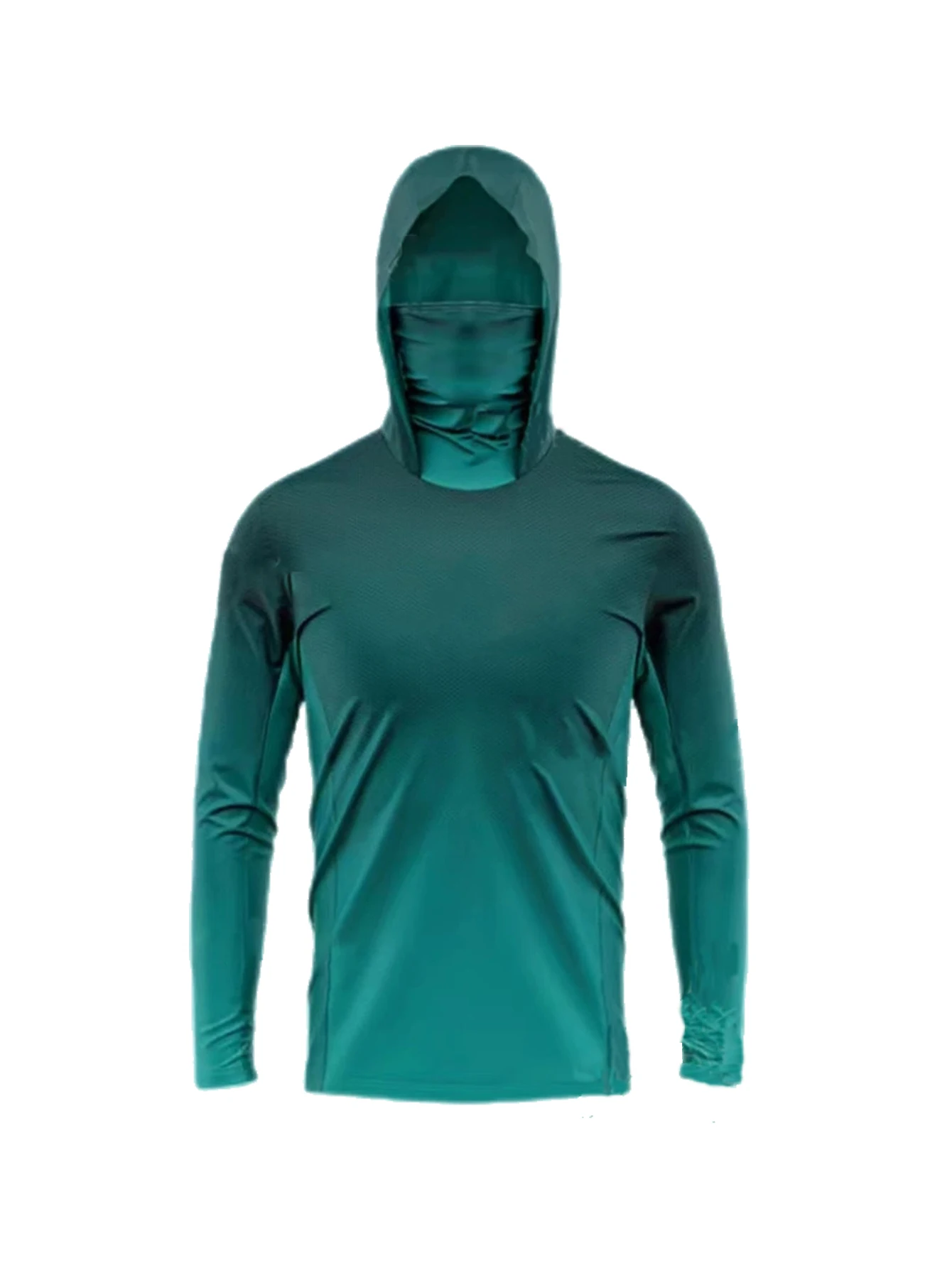 Men Long Sleeve Fishing Hoodie - Fishing Mask Sun Protection 评论和价格