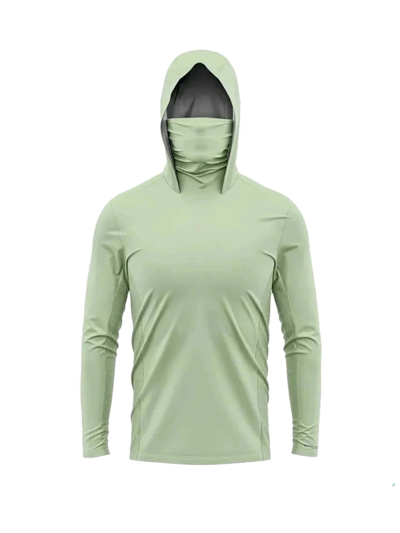 Men Long Sleeve Fishing Hoodie - Fishing Mask Sun Protection 评论和价格