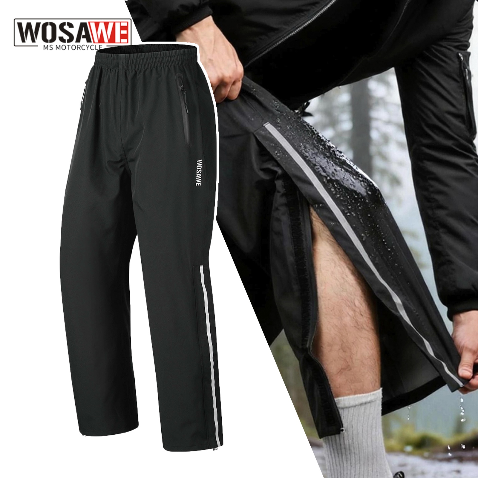 WOSAWE Rain Pants Windproof Me - Fishing Pants Waterproof 评论和价格