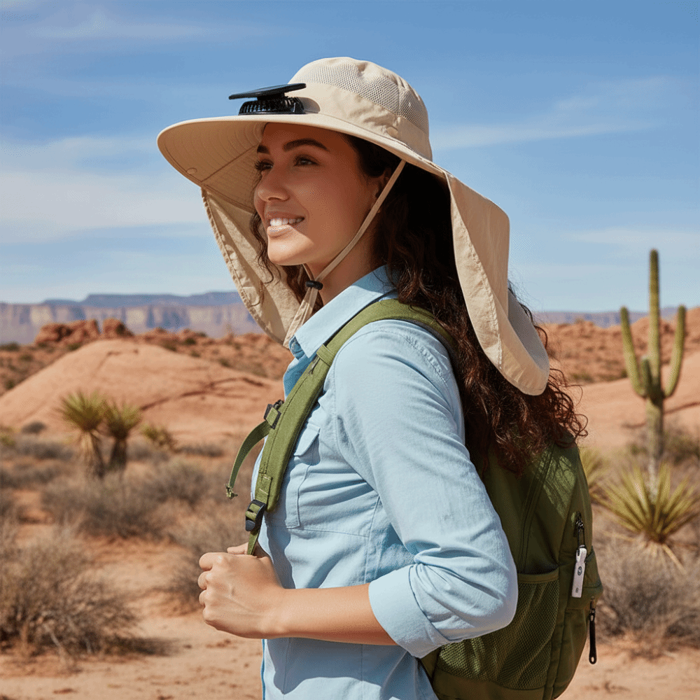 Gift UPF50+ Solar Fan Hat Wate - Fishing Hat 评论和价格